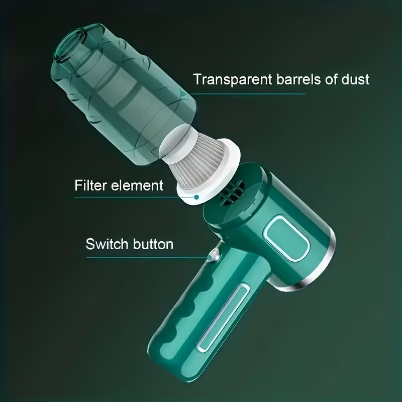 Portable 3-in-1 Mini Vacuum Cleaner – Powerful, Compact & Multi-Purpose Cleaning Device