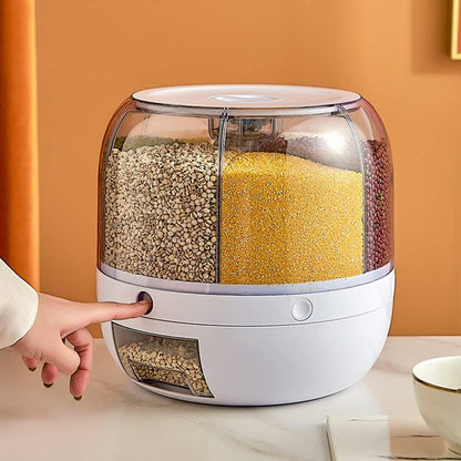 360° Rotating Dry Food Dispenser – Smart Kitchen Storage Organizer