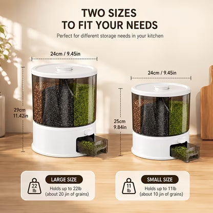 360° Rotating Dry Food Dispenser – Smart Kitchen Storage Organizer