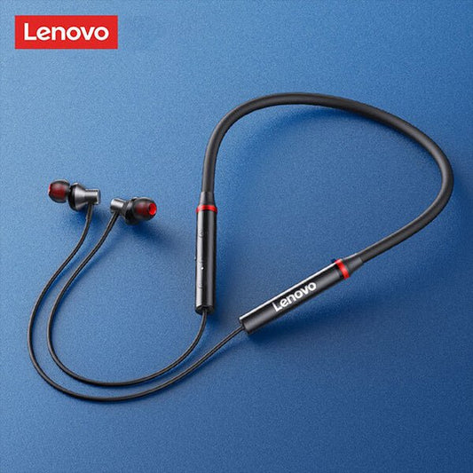 Lenovo - سماعات رأس لاسلكية حول الرقبة