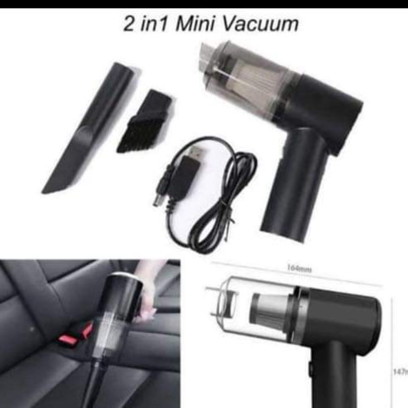 Portable 3-in-1 Mini Vacuum Cleaner – Powerful, Compact & Multi-Purpose Cleaning Device