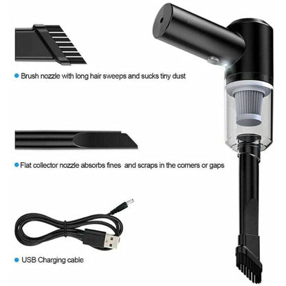 Portable 3-in-1 Mini Vacuum Cleaner – Powerful, Compact & Multi-Purpose Cleaning Device