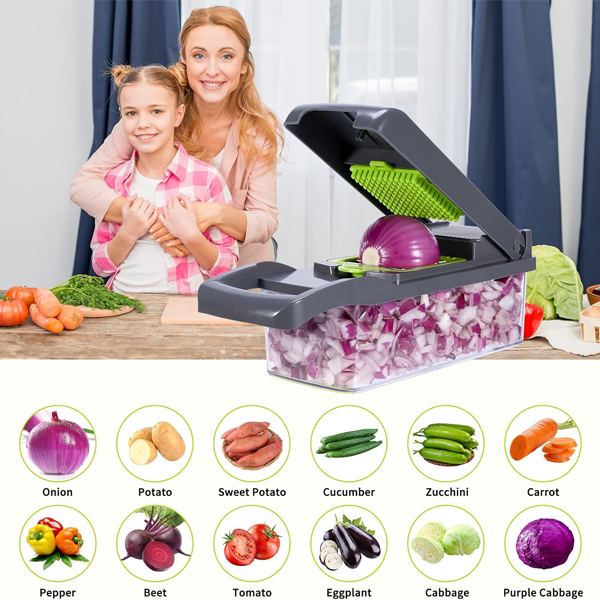 5-in-1 Multifunctional vegetable cutter &slicer fast &easy kitchen chopper