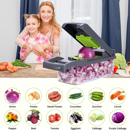 5-in-1 Multifunctional vegetable cutter &slicer fast &easy kitchen chopper
